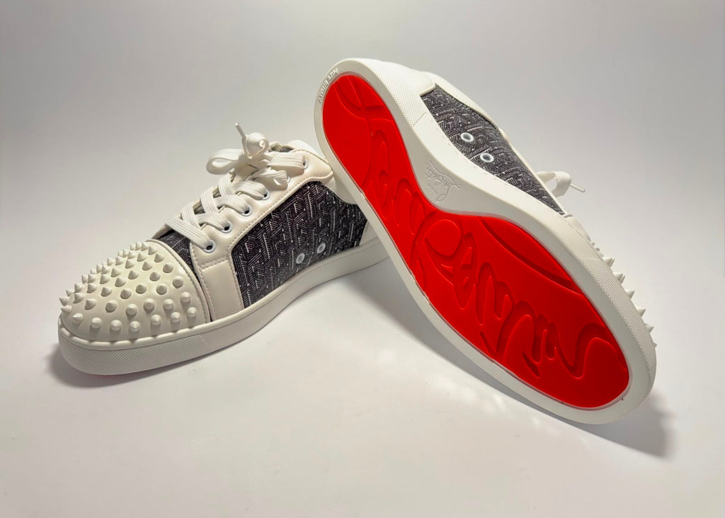 Christian Louboutin | Louis Junior Spikes White Black