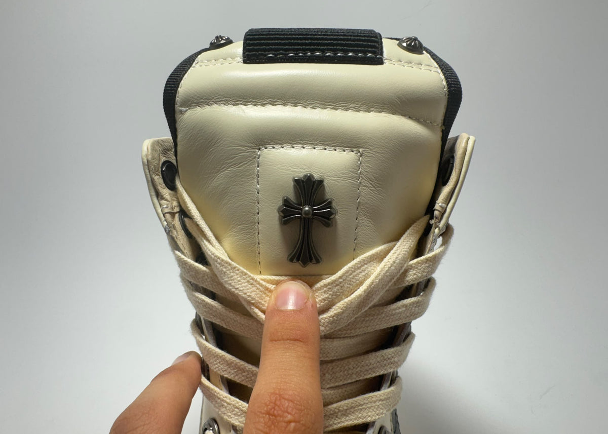 Rick Owens x Chrome Hearts | Geobaskets White