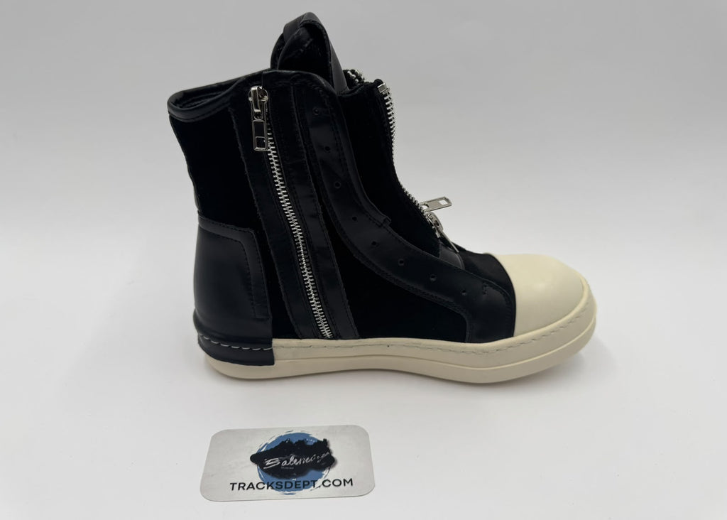 Cinzia Araia | Black/White Leather Double Zip