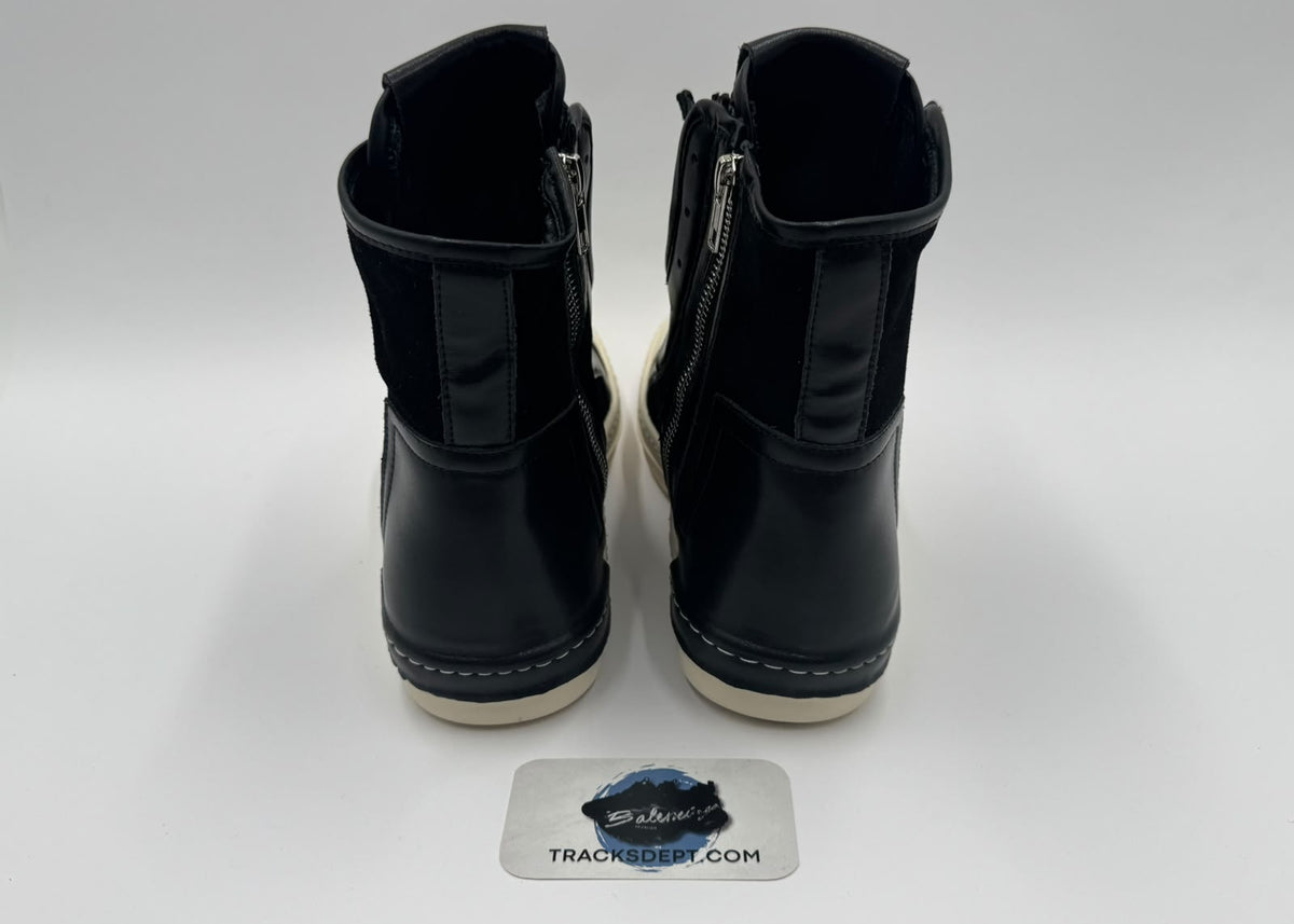 Cinzia Araia | Black/White Leather Double Zip
